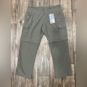 Clothing Arts Convertible Traveler Pants Grey 38X30 New Picket Pocket‎ Proof NWT